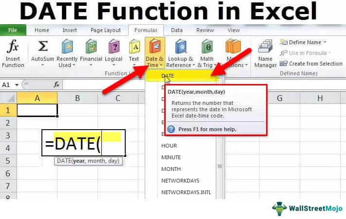Date Function In Excel Formula Examples How To Use 3888