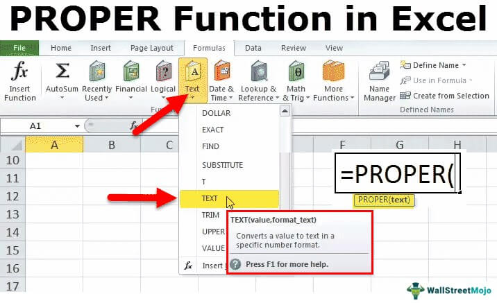 How To Use Proper Function In Excel