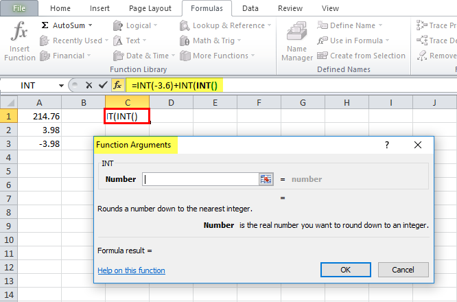 Int In Excel Formula Example How To Use Integer Function In Excel 2970
