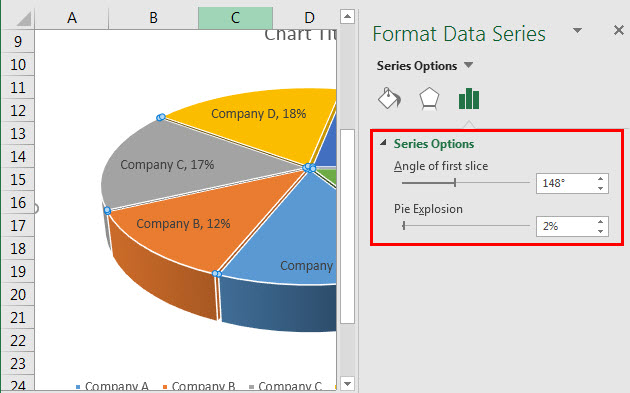 how to make a pie chart in excel with names