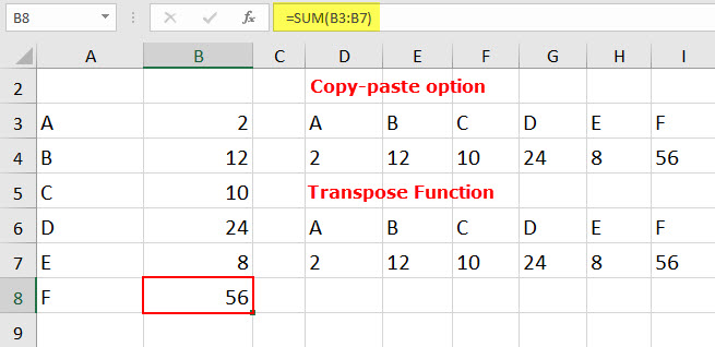 Transpose Function In Excel How To Use The Formula 1330