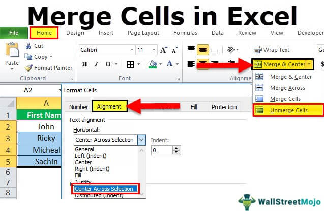 How To Merge Cells In Excel Methods Examples Shortcut 5407