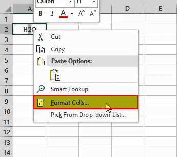 keyboard shortcut for subscript in word