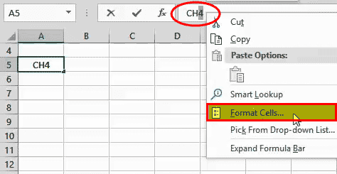 keyboard shortcut for subscript and superscript in excel