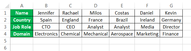 convert rows to columns in excel