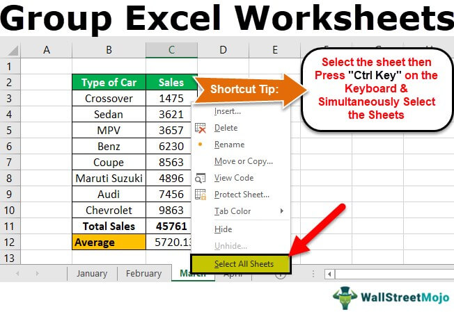 How To Group And Ungroup Worksheets In Excel With Examples 3138
