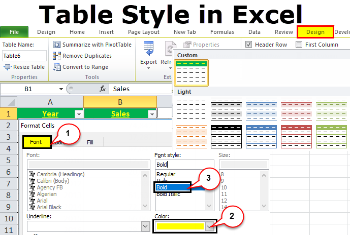 style sheets for excel