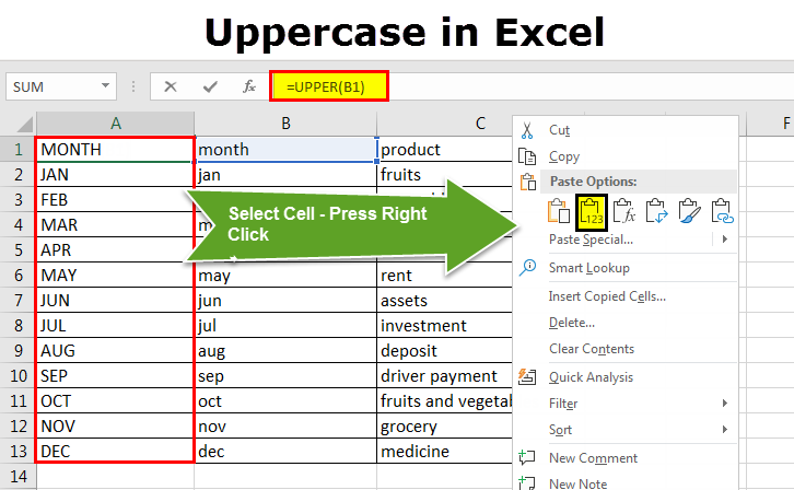 how to change lowercase to uppercase