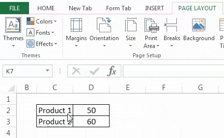 how to set print area in excel