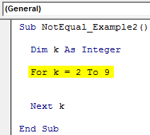 not equal sign programming