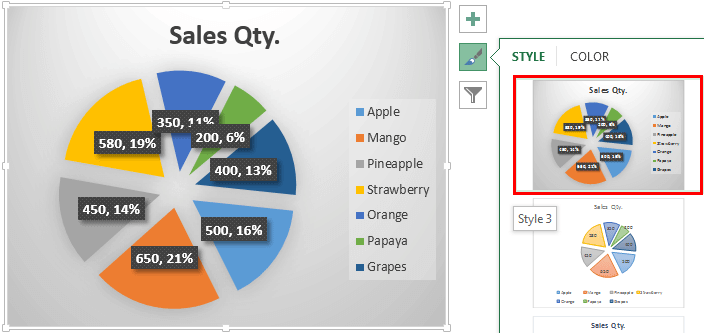 how to make a pie chart in excel with two column of data
