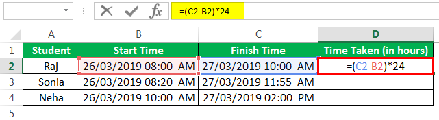 excel formula for subtracting