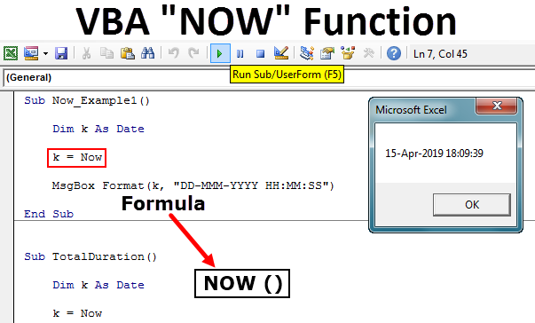Vba Now Step By Step Guide How To Use Now Function In Excel Vba 3354