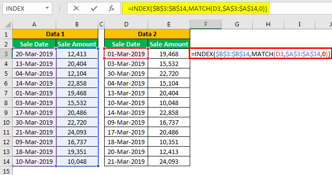 How To Match Data In Excel Step By Step Guide With Examples 9268