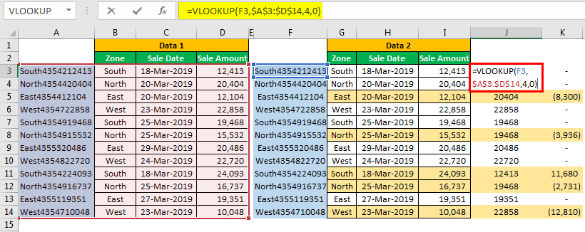 How To Match Data In Excel Step By Step Guide With Examples 7234