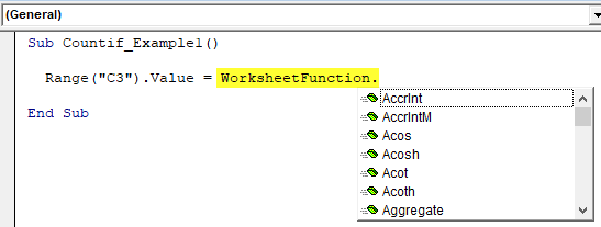 Vba Countif Examples How To Use Countif Function In Excel Vba 0325