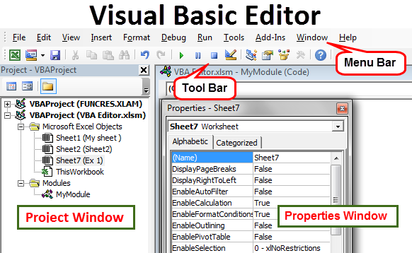 microsoft visual basic for applications editor