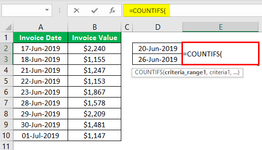 Countifs Excel Function Overview Example How To Use 9945