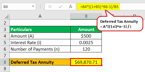 deferred tax calculation excel