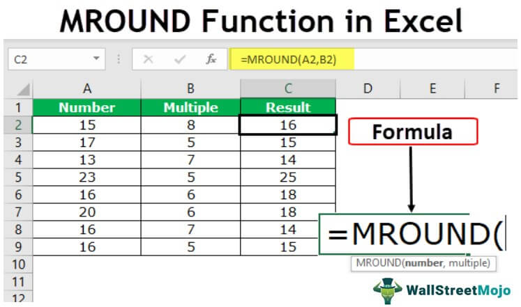 Mround In Excel How To Use Mround Function Examples 6988