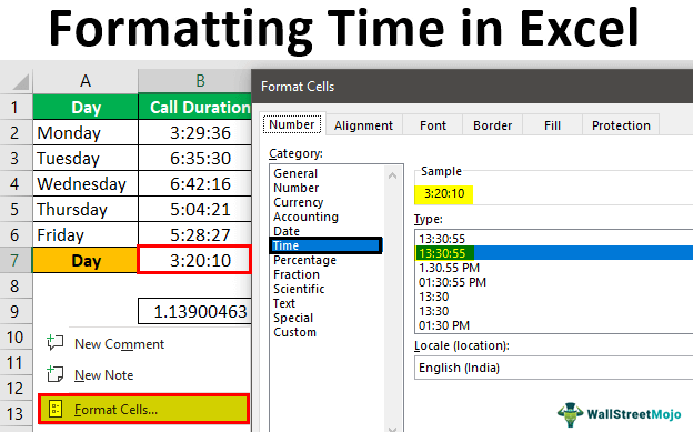 How To Apply Time Formatting In Excel Step By Step Example 0217