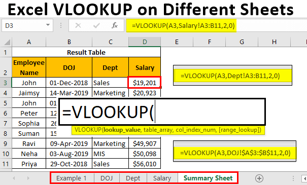 Vlookup On Different Sheets Step By Step Guide 6562