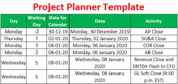 free excel project plan template download