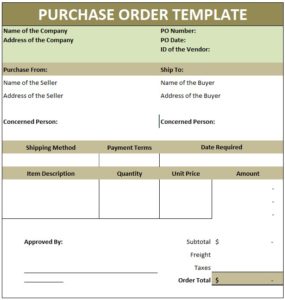 purchase orders meaning