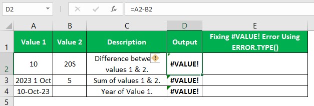 Error Type Function In Excel Codes Examples How To Use